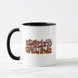 Caneca Esposa de Bombeiro – Estampa de Girassol Leopardo