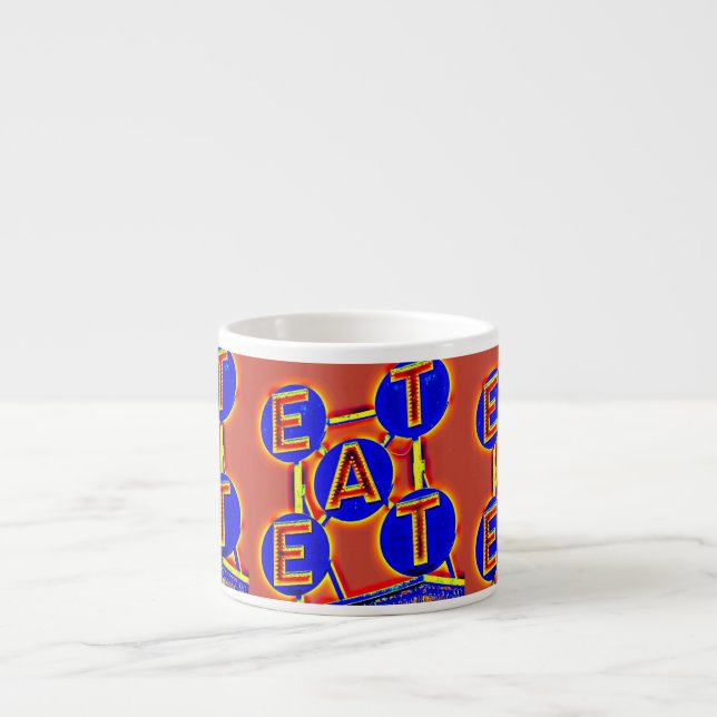 caneca espresso azul/vermelha (Frente)
