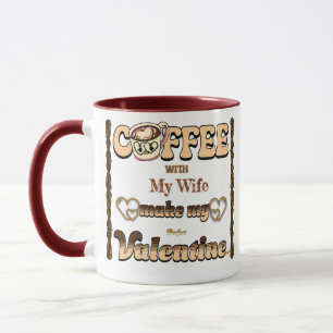 Caneca Espresso, café com meu amor é meu presente
