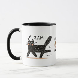 Caneca Espumante de Gato Preto Whimsso às 3 da manhã
