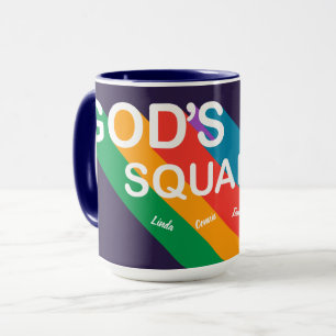 Caneca Esquadrão de Deus Personalizado - Letra-Arco-Íri