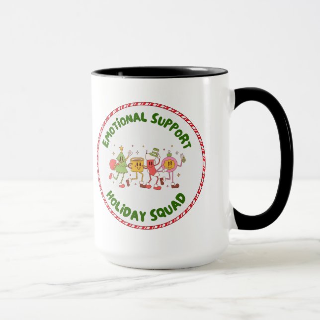 Caneca Esquadrão de Férias de Apoio Emocional (Direita)