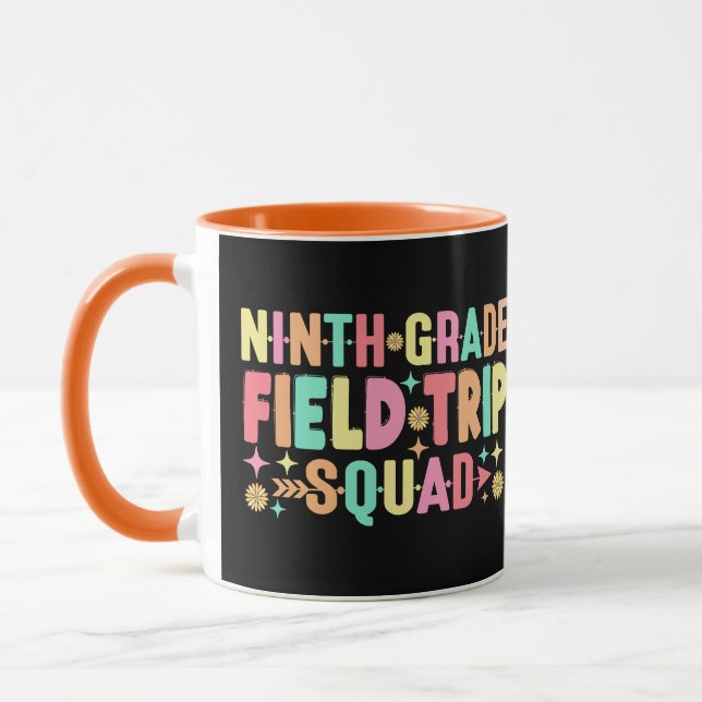 Caneca Esquadrão De Viagem De Campo Do 9º Grau De Volta À (Esquerda)