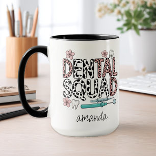 Caneca Esquadrão Dental de Nome Personalizado
