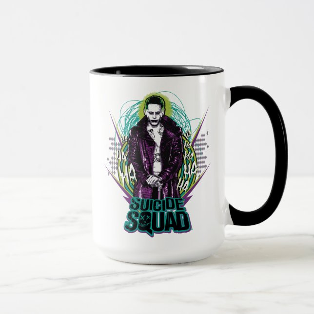 Caneca Esquadrão Suicida | Gráfico do Joker Retro Rock (Direita)