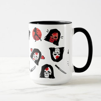 Caneca Esquadrão Suicida | Padrão Katana Emoji