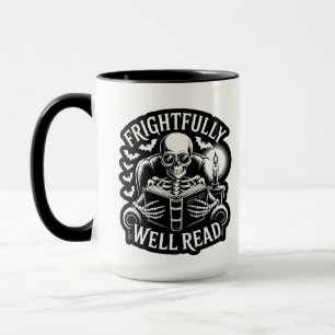 Caneca Esqueleto à Luz de Velas Muito Bem Lido e Assustad