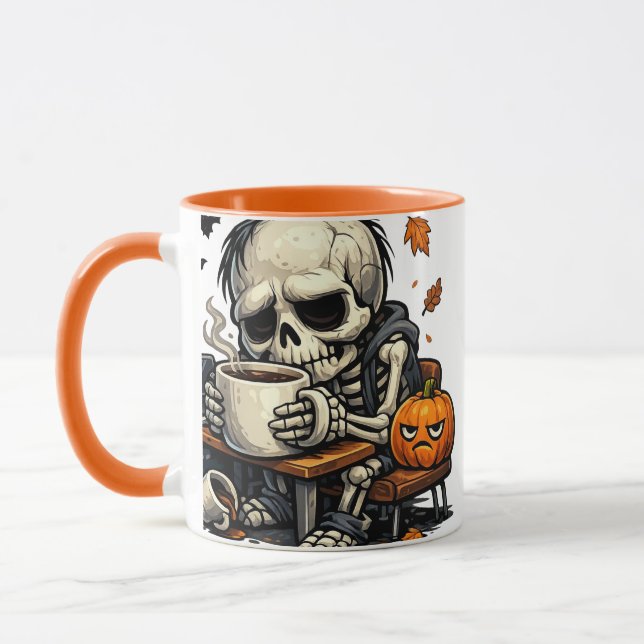 Caneca Esqueleto Bebe Cerveja de Outono (Esquerda)