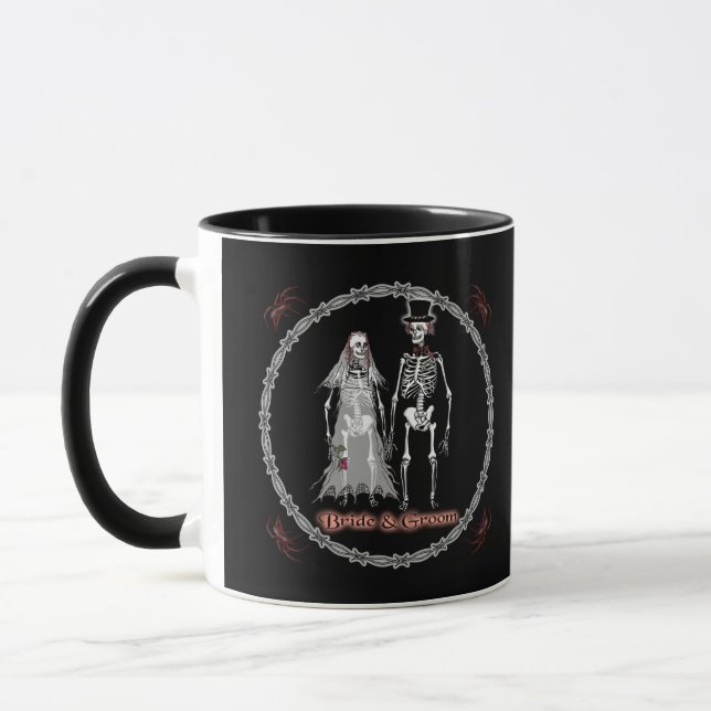 Caneca Esqueleto Casamento personalizado (Esquerda)