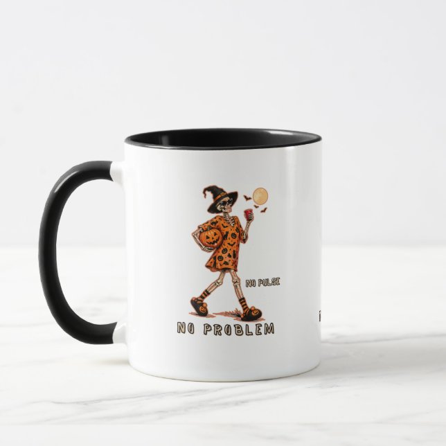Caneca Esqueleto de Halloween - Sem Pulso Sem Problema (Esquerda)