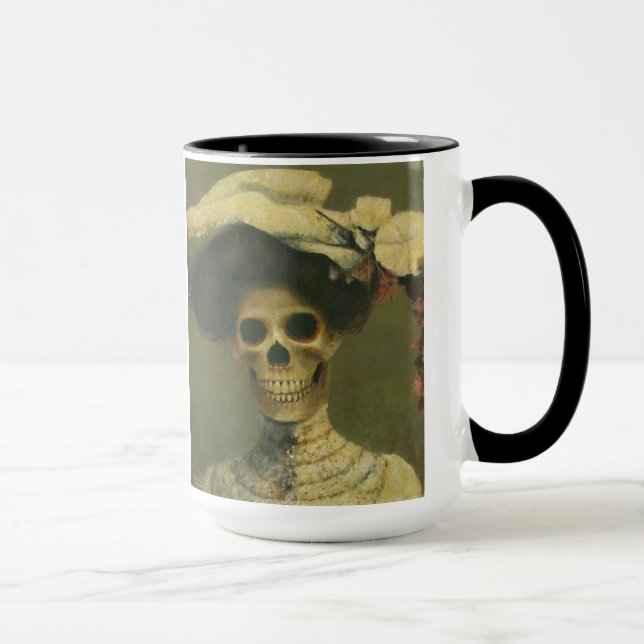 Caneca Esqueleto Gótico Lady Mug (Direita)