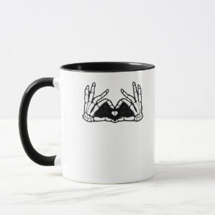 Caneca Esqueleto Mãos O Coração