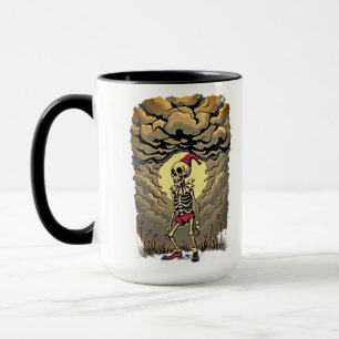 Caneca Esqueleto Palhaço Sombrio – Gótico Surreali