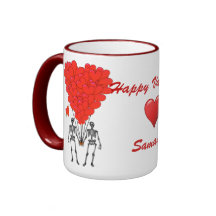 Esqueletos góticos engraçados e Namorados cardíaco