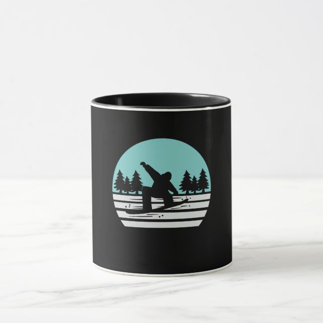 Caneca Esqui de Neve Retro Vintage (Centro)