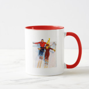 Caneca Esqui em declive do casal