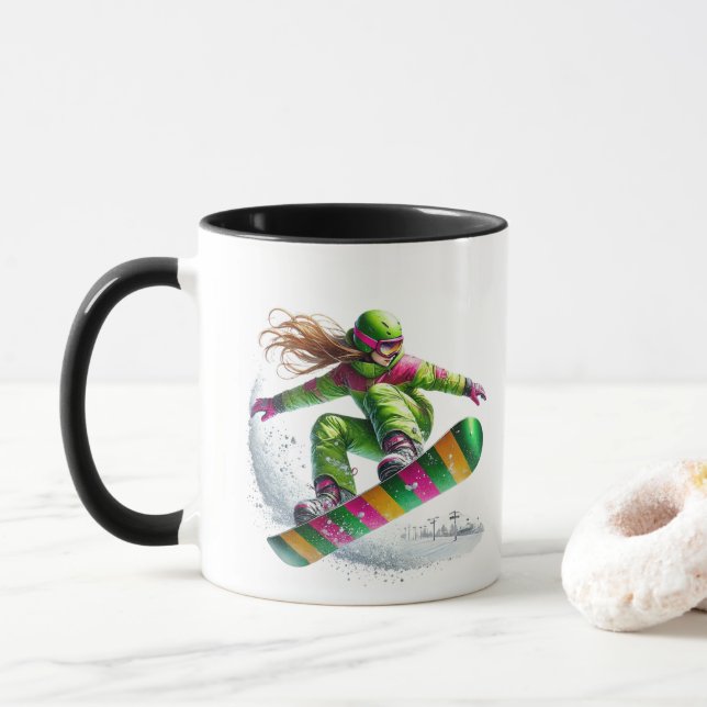 Caneca Esquiador de neve (Com Donut)