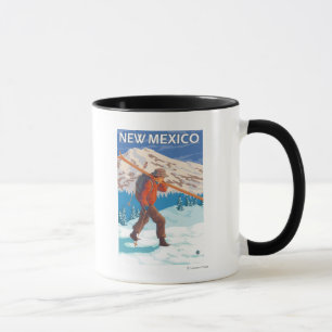 Caneca Esquiador que leva SkisNew México
