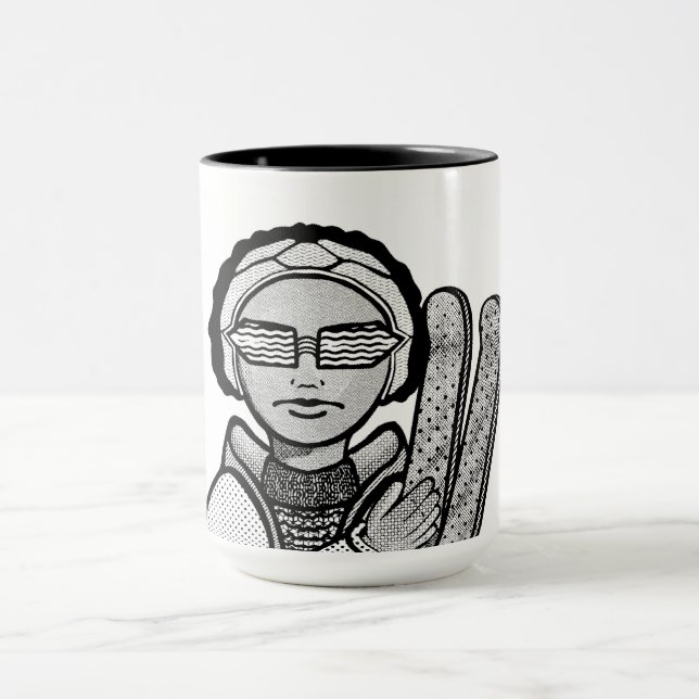 Caneca Esquiando no inverno (Centro)