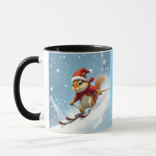 Caneca Esquilo-bombardeando descendo uma colina
