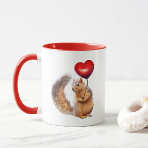 Caneca Esquilo com Red Heart Mug