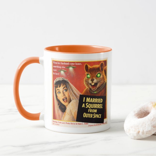 Caneca Esquilo do Espaço Exterior (Com Donut)