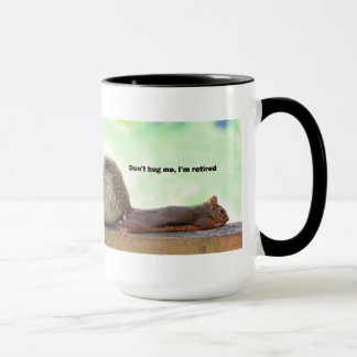 Caneca Esquilo do humor da aposentadoria