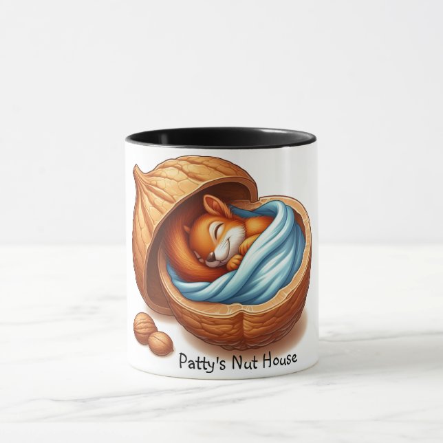 Caneca Esquilo dormindo em uma noz (Centro)