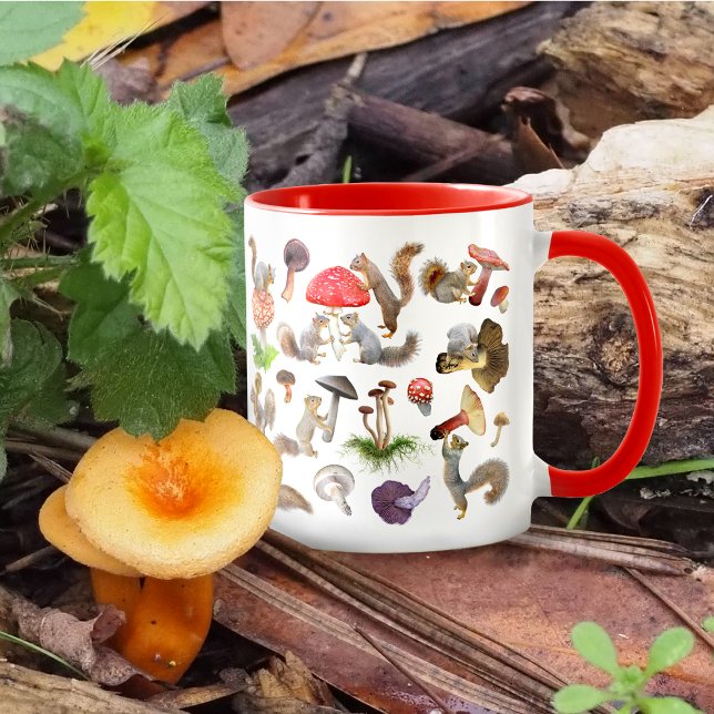 Caneca Esquilos com Mushroom Mug (Criador carregado)