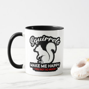 Caneca Esquilos Engraçados Me Fazem Feliz Você Não Tanto