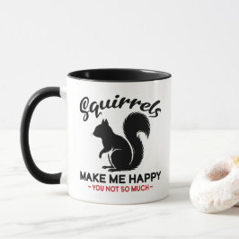 Caneca Esquilos Sarcásticos Me Fazem Feliz Você Não Tanto