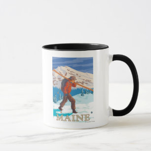 Caneca Esquis do carregando de MaineSkier