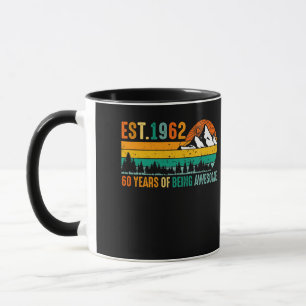 Caneca Est. 1962 60 anos de ser incrível Vintage 60º