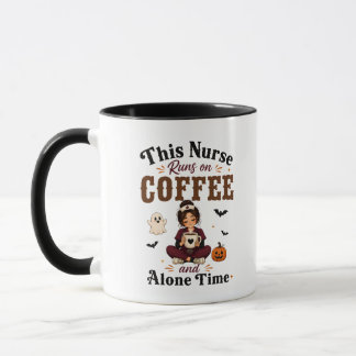 Caneca Esta Enfermeira Funciona Com Café E Tempo Sozinha