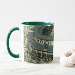 Caneca Estádio de Beisebol Esportivo Vintage, Vista Aérea
