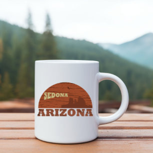 Caneca Estado da arizona vintage sunset scape horizontal 
