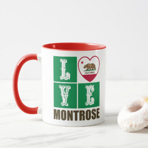 Caneca Estado da Califórnia Flag Heart Montrose