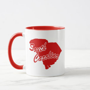 Caneca Estado da Carolina do Sul - Forma Red Mug
