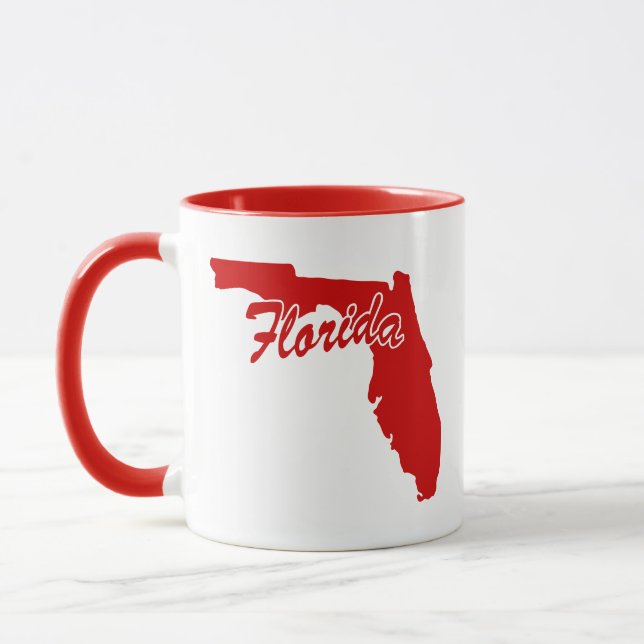 Caneca Estado Da Flórida Forma Mata Vermelha (Esquerda)