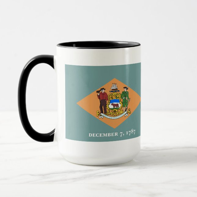 Caneca Estado de Bandeira de Delaware (Esquerda)