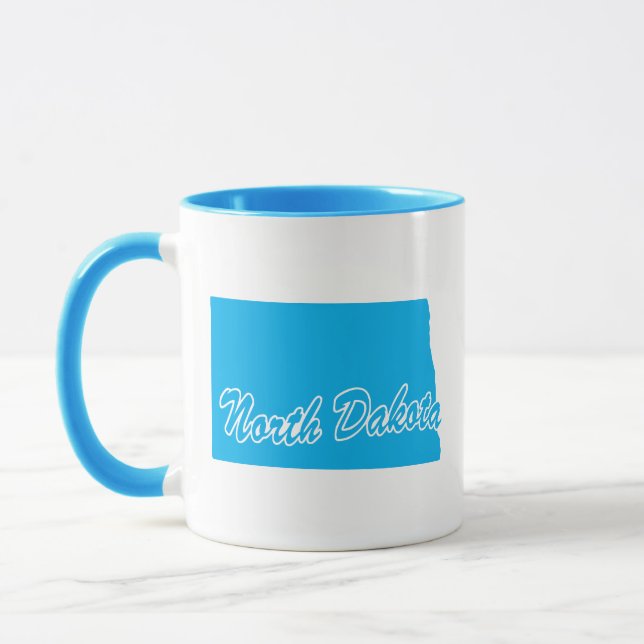 Caneca Estado de Dakota do Norte Shape Mug (Esquerda)