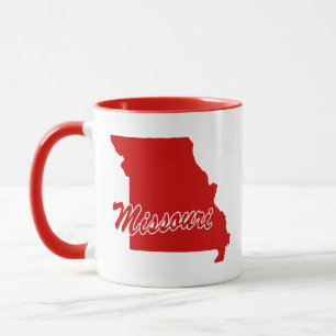 Caneca Estado De Missouri Shape Red Mug