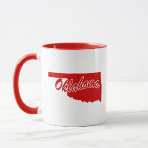 Caneca Estado De Oklahoma Shape Red Mug