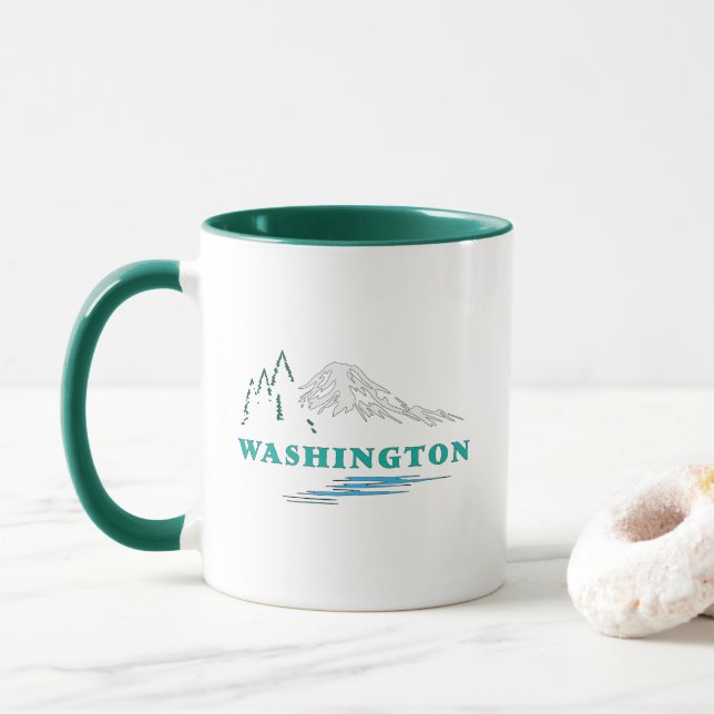 Caneca Estado de Washington Estados Unidos da América (Com Donut)