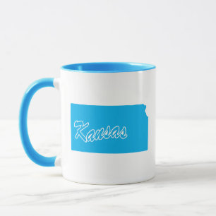 Caneca Estado Do Kansas Shape Mug