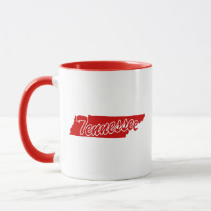 Caneca Estado Do Tennessee Shape Red Mug