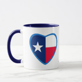 Caneca Estado do Texas Flag Heart