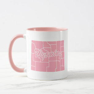 Caneca Estado Rosa De Wyoming Shape Mug