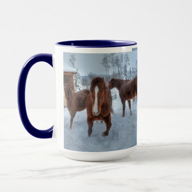 Caneca Estalhão Amoroso Engraçado e Cavalos Mare Relutant (Esquerda)