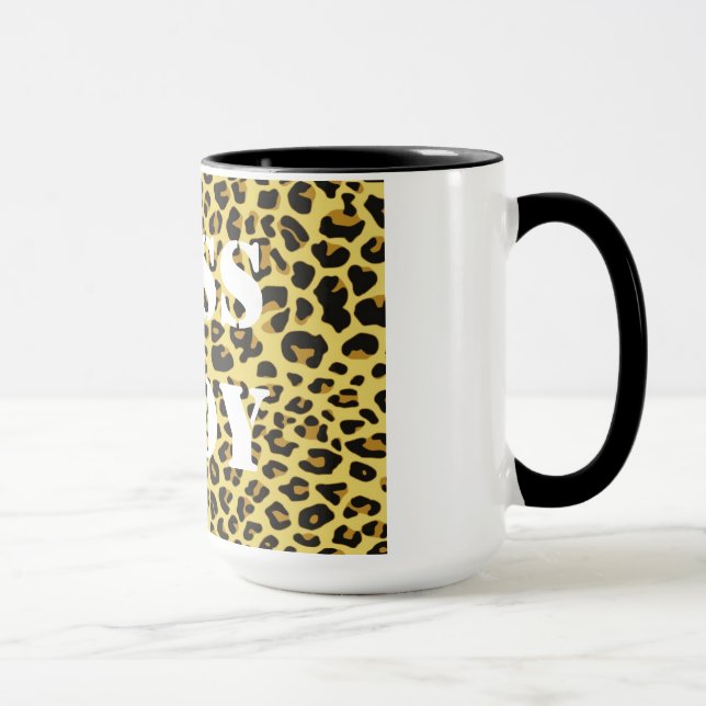 Caneca Estampa de Leopardo Dama Chefe (Direita)